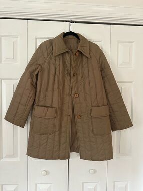 Quilted Light Coat in Light Brown